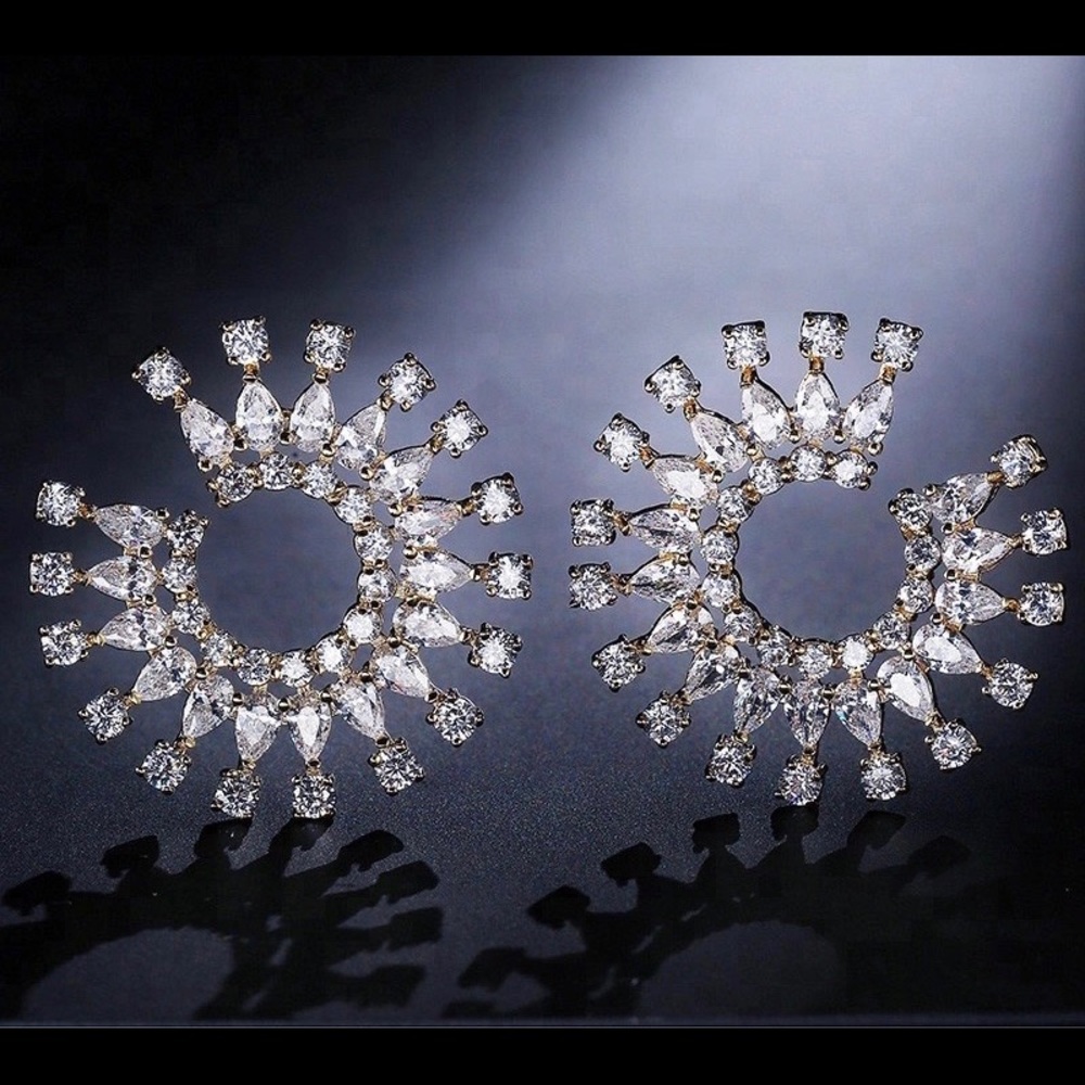 Valeria Crystal Hoop Earrings - Picture 3 of 5